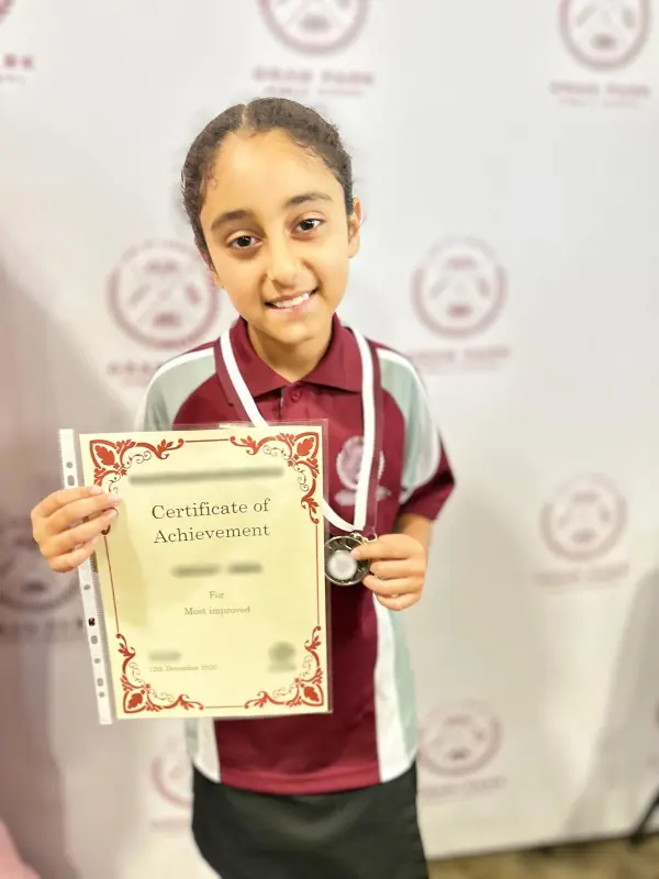 Student merit certificate